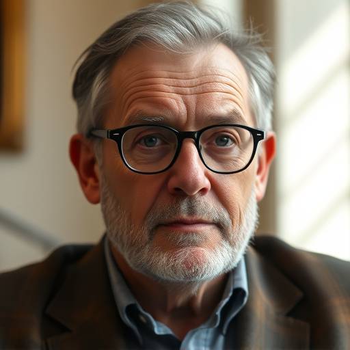 Portrait of James O'Connell, historian and expert on Bristol's cultural heritage, wearing glasses.